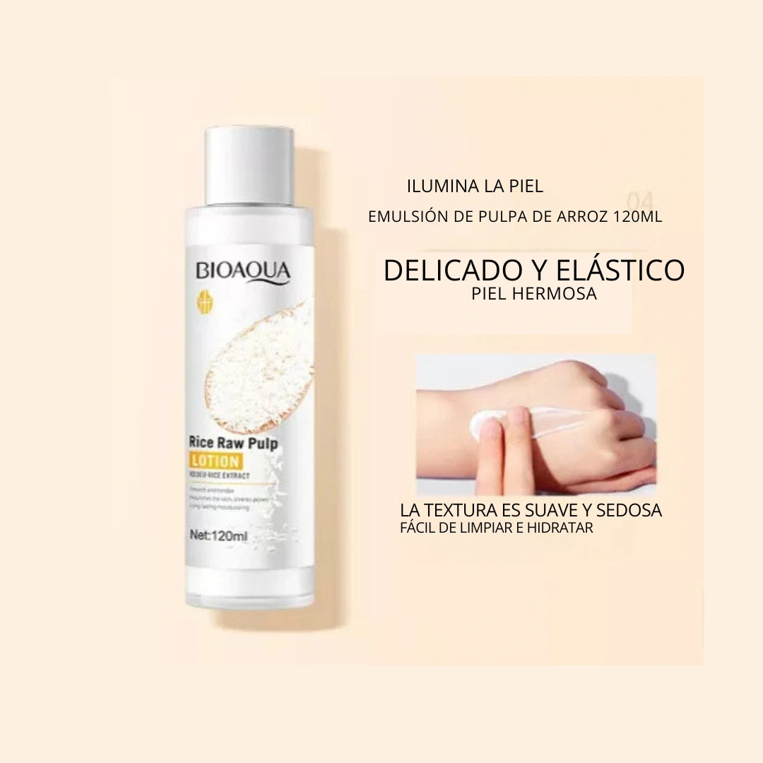 KIT ARROZ DE BIOAQUA - 6 PIEZAS + 1 PROTECTOR SOLAR "PENSAMOS EN TU BELLEZA"